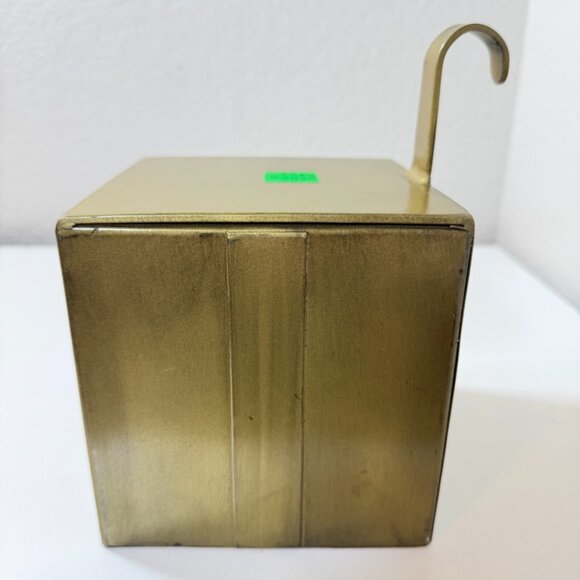 NWT BALLARD DESIGNS Gift Box Stocking Hanger Gold Metal Bow Box RARE RETIRED! - Picture 6 of 13